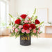 Rose Carnation Harmony - Fresh Flower Arrangement in Box - Flower Delivery Singapore - Well Live Florist