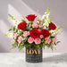 Rose Carnation Harmony - Fresh Flower Arrangement in Box - Flower Delivery Singapore - Well Live Florist