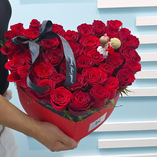 Red Rose - Flower Box Arrangement - Flower Delivery Singapore - Well Live Florist