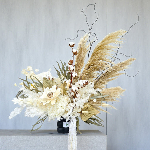 Rustic Charm - Luxury Preserved Flower Arrangement - Preserved Pampas - Everlasting Flower - Flower Delivery Singapore - Well Live Florist