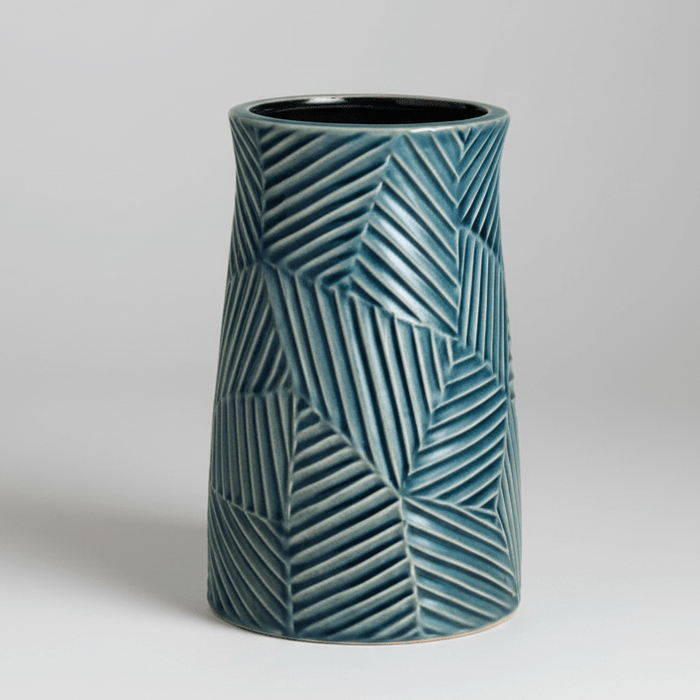 Sandalwood Pattern Ceramic Vase - Add On Vase to Your Flower Bouquet - Well Live Florit