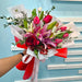 Scarlet Serenade - Hand Bouquet - Eustoma - Hand Bouquet - Lilies - Well Live Florist