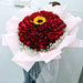 Sunlit Devotion - 99 Rose - 99 Roses - Baby's Breath - Roses - Well Live Florist