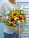 Sunlit Joy - Sunflower Hand Bouquet - Flower Bouquet - Flower Delivery Singapore - Well Live Florist