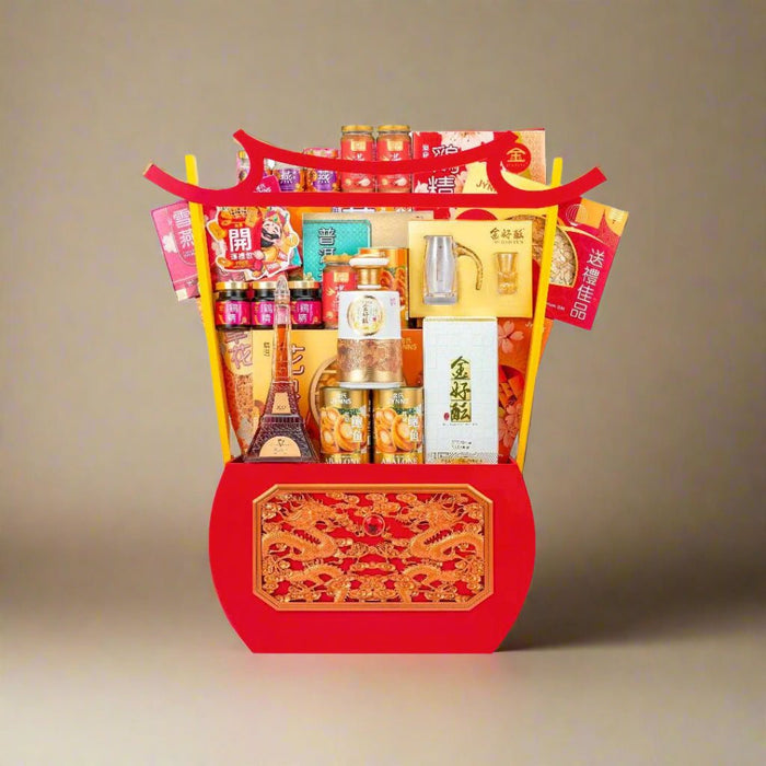 Chinese new year hamper - CNY Hamper 2025 - Hamper delivery Singapore - Well Live Florist