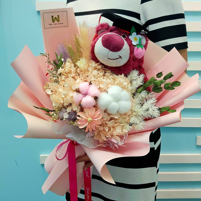 Timeless Bloom - Graduation Flower - Preserved Flower Bouquet - Flower Delivery Singapore - Well Live Florist