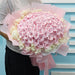 Token Of Love - Preserved Rose Hand Bouquet - 99 Stalk Rose - Baby's Breath - Free Same day Delivery - Well Live Florist