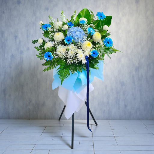 Treasured Memories - Condolences Flower Stand - Sympathy Flower - Free Same Day Flower Delivery Singapore - Well Live Florist