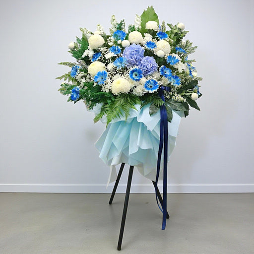 Treasured Memories - Condolences Flower Stand - Sympathy Flower - Free Same Day Flower Delivery Singapore - Well Live Florist