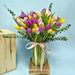 Tulip Fantasy - Tulip Hand Bouquet - Flower In Vase - Flower Delivery Singapore - Well Live Florist