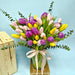 Tulip Fantasy - Tulip Hand Bouquet - Flower In Vase - Flower Delivery Singapore - Well Live Florist