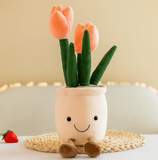 Tulip Plant Plush - Add On To Flower Bouquet - Florist Singapore - Well Live Florist