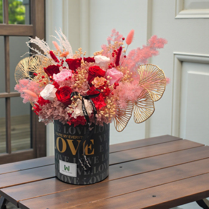 VD Constant Heart - Preserved flower Arrangement - Valentines Day Flower - Flower Delivery Singapore - Well Live Florist