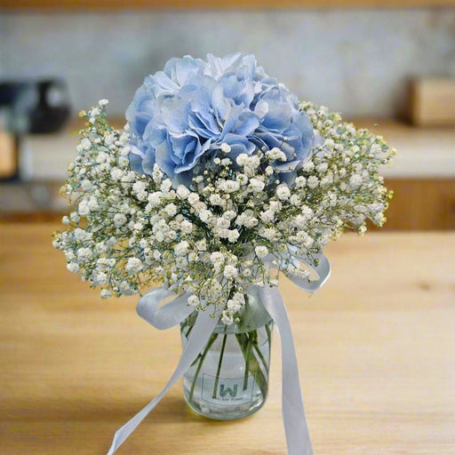 VD Hydrangea Heartbeat - Vase Arrangement - Valentines day flower - flower delivery Singapore - Well Live Florist