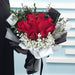 VD Red Passion - Valentines Day - Fresh Roses Bouquet - Baby's Breath - Free Same Day Delivery - Well Live Florist