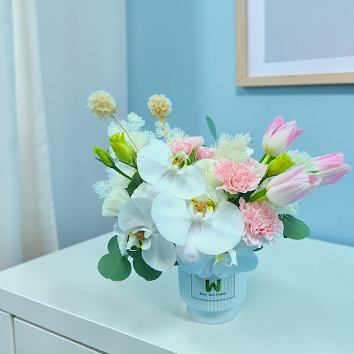 Venus - Fresh Flower Arrangement - Flower In Vase - Phalaenopsis - Flower Delivery Singapore - Well Live Florist
