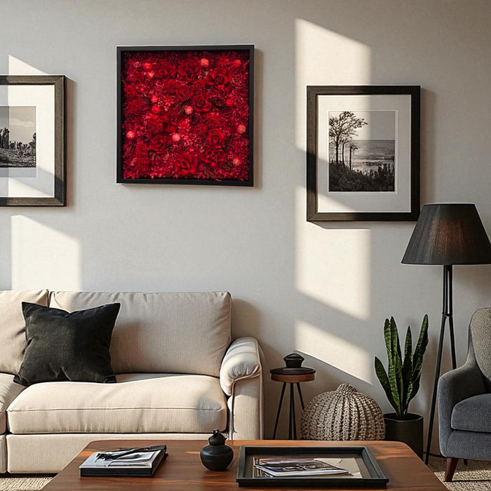 Vermilion Artistry - Preserved Floral Frame  - Flower Delivery Singapore - Well Live Florist