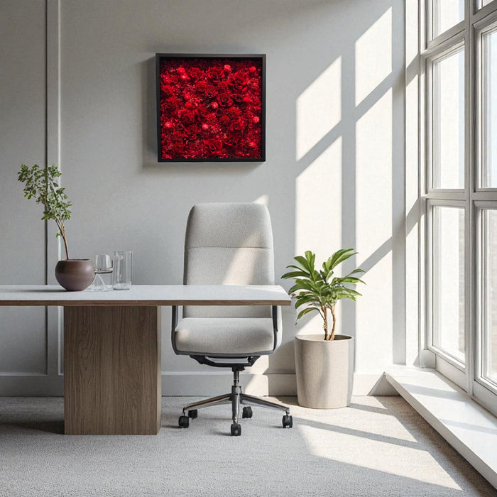 Vermilion Artistry - Preserved Floral Frame  - Flower Delivery Singapore - Well Live Florist