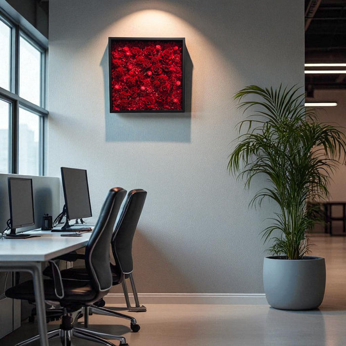 Vermilion Artistry - Preserved Floral Frame  - Flower Delivery Singapore - Well Live Florist