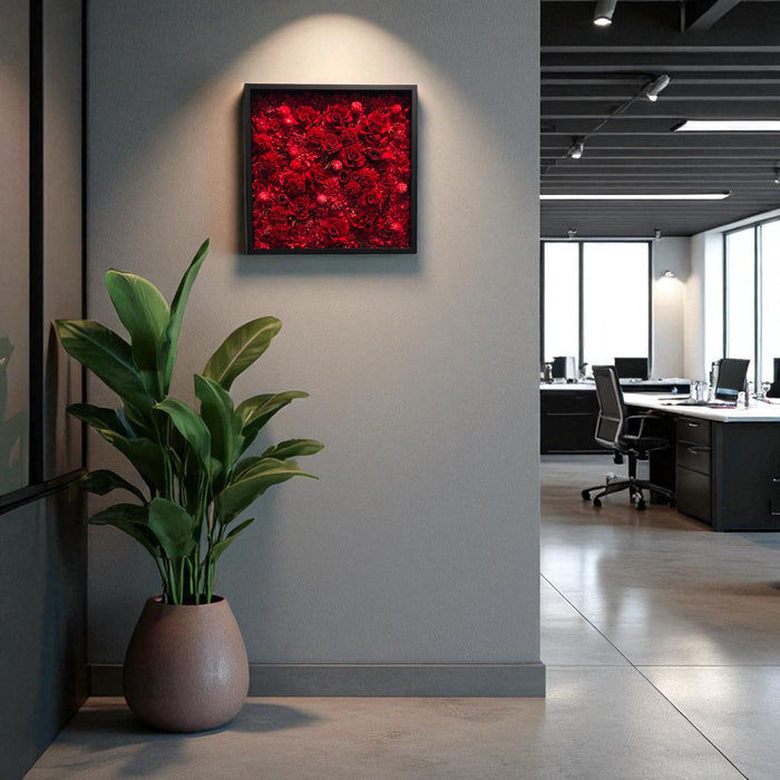 Vermilion Artistry - Preserved Floral Frame  - Flower Delivery Singapore - Well Live Florist