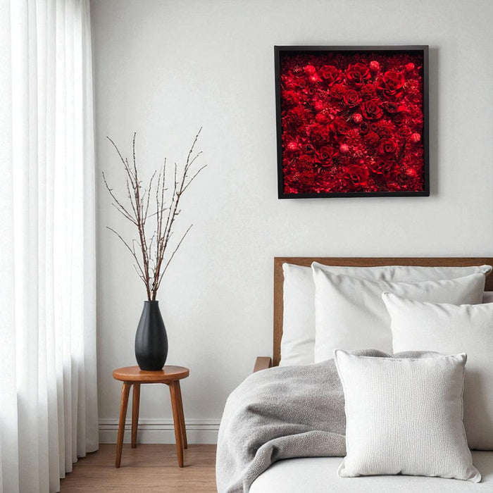 Vermilion Artistry - Preserved Floral Frame  - Flower Delivery Singapore - Well Live Florist