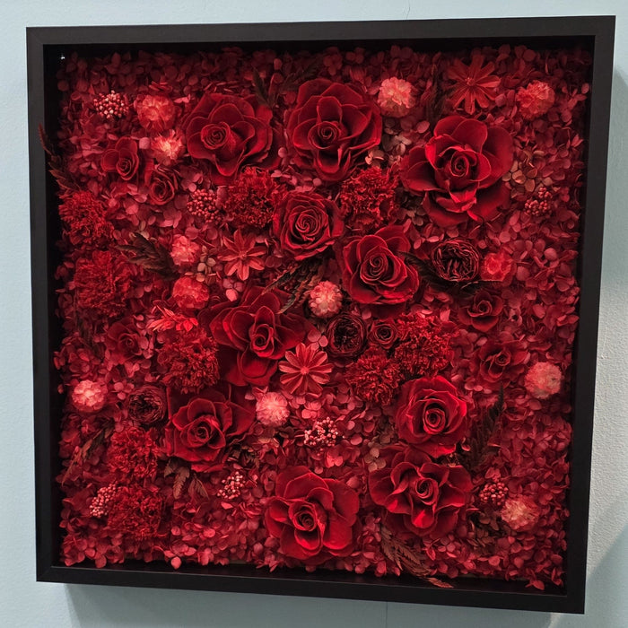 Vermilion Artistry - Preserved Floral Frame  - Flower Delivery Singapore - Well Live Florist