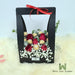 Well Live Florist Finley flower box with red roses, baby's breath, and Ferrero Rocher chocolates in a black carrier.
