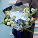 Whispering Wonders - Hand Bouquet - Phalaenopsis Orchid - Fresh Hydrangea -Flower Delivery Singapore - Well Live Florist