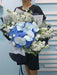 Whispering Wonders - Hand Bouquet - Phalaenopsis Orchid - Fresh Hydrangea -Flower Delivery Singapore - Well Live Florist