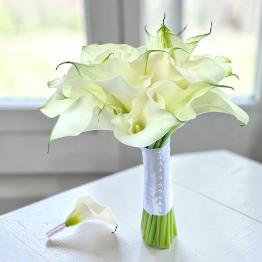 Winter Snow - Calla Lily Bridal Bouquet - Wedding Bouquet - Flower Delivery Singapore - Well Live Florist
