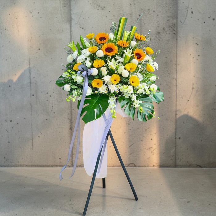 With Fondest Memories - Condolences Flower Stand - Sympathy Flower - Flower Delivery Singapore - Well Live Florist