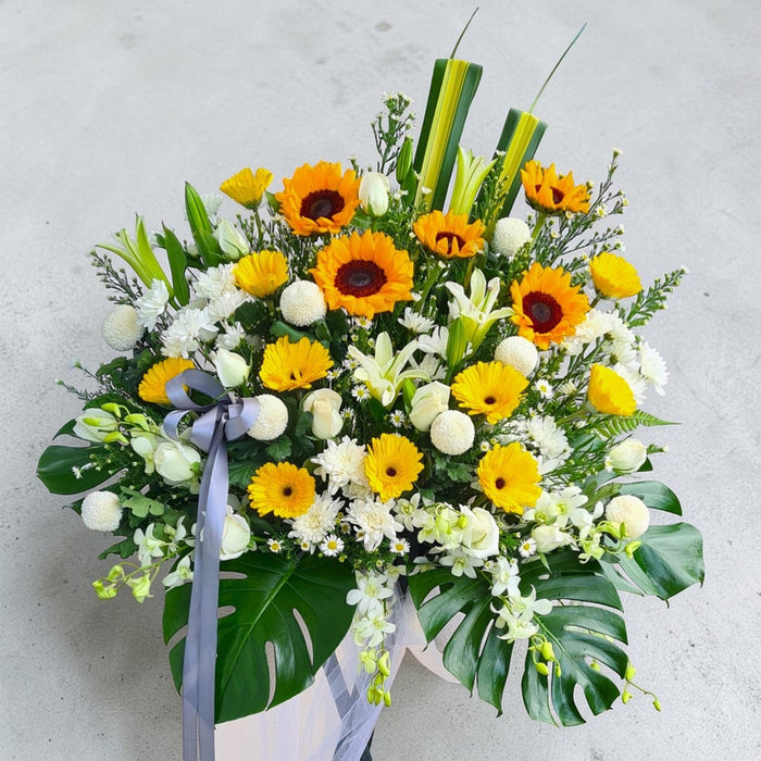 With Fondest Memories - Condolences Flower Stand - Sympathy Flower - Flower Delivery Singapore - Well Live Florist