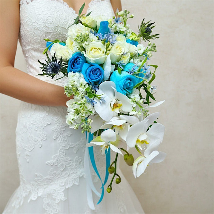 Wrenley - Cascading Bridal Bouquet - Wedding Flower Bouquet - Flower Delivery Singapore - Well Live Florist