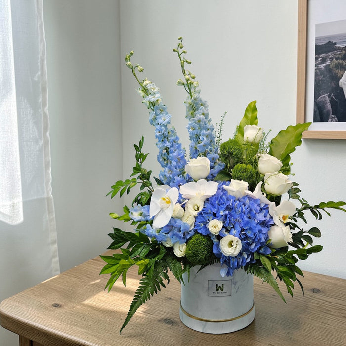 Xaviera - Flower Box Arrangement - Fresh Flower Bloom Box - Flower Delivery Singapore - Well Live Florist