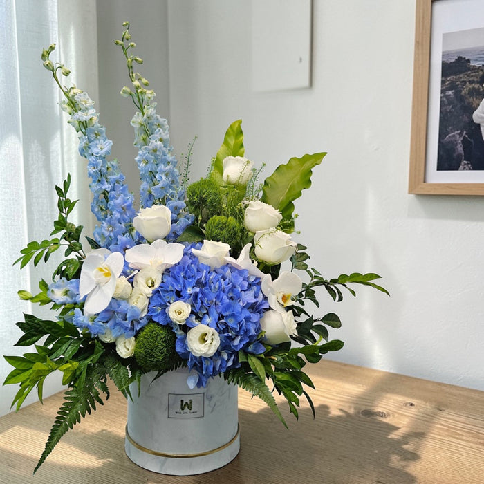Xaviera - Flower Box Arrangement - Fresh Flower Bloom Box - Flower Delivery Singapore - Well Live Florist