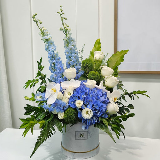 Xaviera - Flower Box Arrangement - Fresh Flower Bloom Box - Flower Delivery Singapore - Well Live Florist