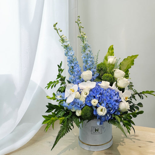 Xaviera - Flower Box Arrangement - Fresh Flower Bloom Box - Flower Delivery Singapore - Well Live Florist