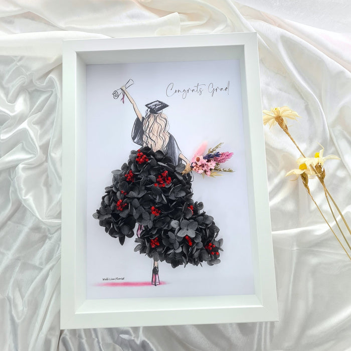 Framed preserved hydrangea graduation gift Singapore