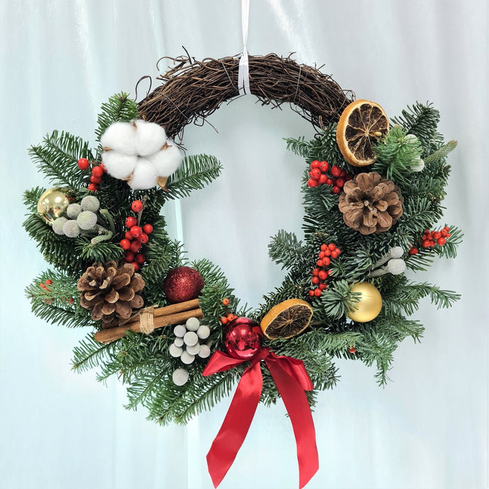 Christmas Wreath - Christmas Flower Delivery Singapore - Well Live Florist