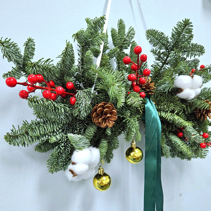 Festive Flourish - Christmas Wreath - Christmas Flower Delivery Singapore - Well Live Florist