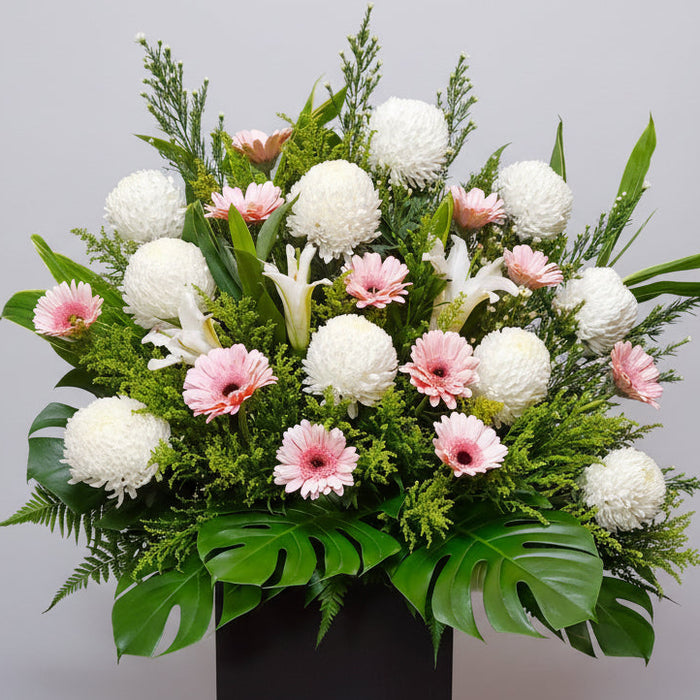In Your Heart Forever - Condolences Flower Stand - Sympathy Flower - Free Same Day Flower Delivery Singapore - Well Live Florist