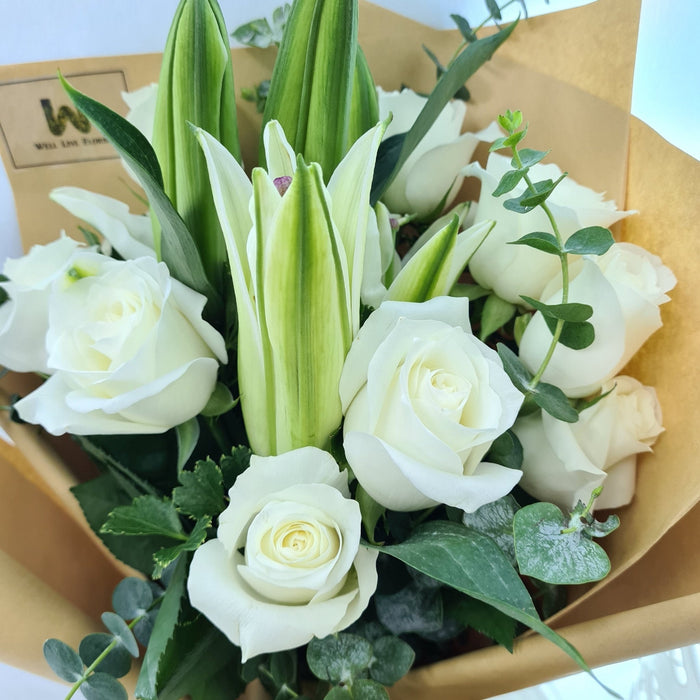 Lillian - Rose and Lily Bouquet - Flower Delivery Singapore - Well Live Florist