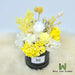 Phoebe - Preserved Flower Box Arrangement - Yellow Color Theme - Flower Box - Flower Delivery Singapore - Well Live Florist