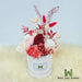 Phoebe - Preserved Flower Box Arrangement - Red Color Theme - Flower Box - Flower Delivery Singapore - Well Live Florist
