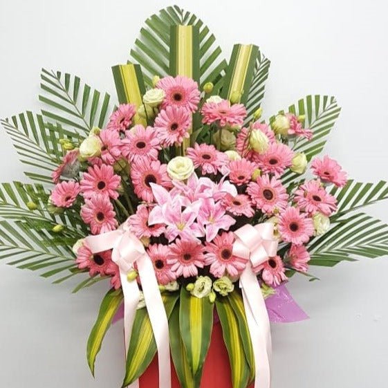 Pretty In Pink - Grand Opening Flower Stand - Opening Flower Delivery - Flower Delivery Singapore - Well Live Florist