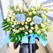 Rest Peacefully - Condolence Flower Stand - Fresh Flower - Free Same Day Delivery - Florist Singapore - Well Live Florist
