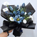 Cerulean Splendor - Blue Tulip Hand Bouquet - Tulip bouquet - Flower Delivery Singapore - Well Live Florist