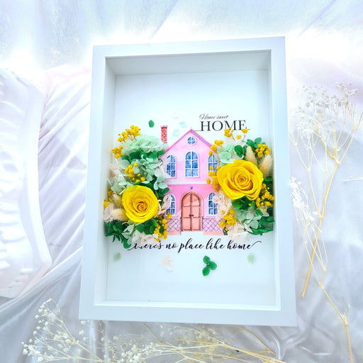 Home Happiness - Floral artwork - Preserved Flower - Housewarming Gift - Flower Delivery Singapore - Well Live Florist