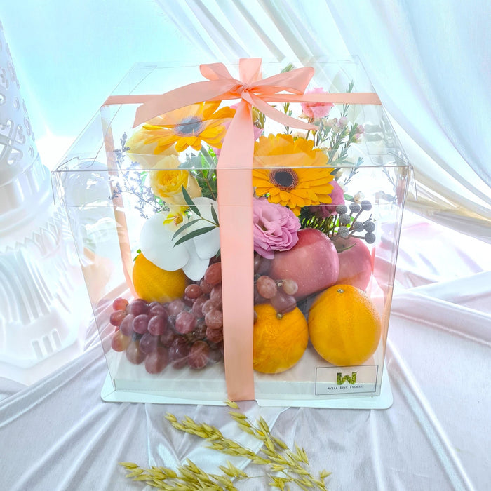 Fruits and flowers, get well soon flower, fruit basket, Well Live Florist