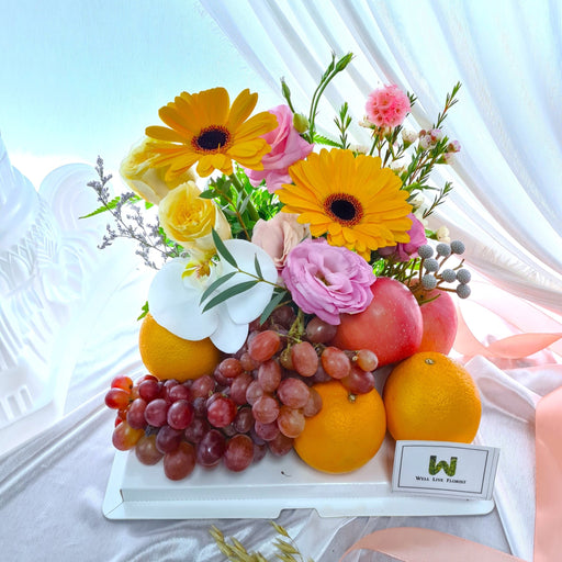 Fruits and flowers, get well soon flower, fruit basket